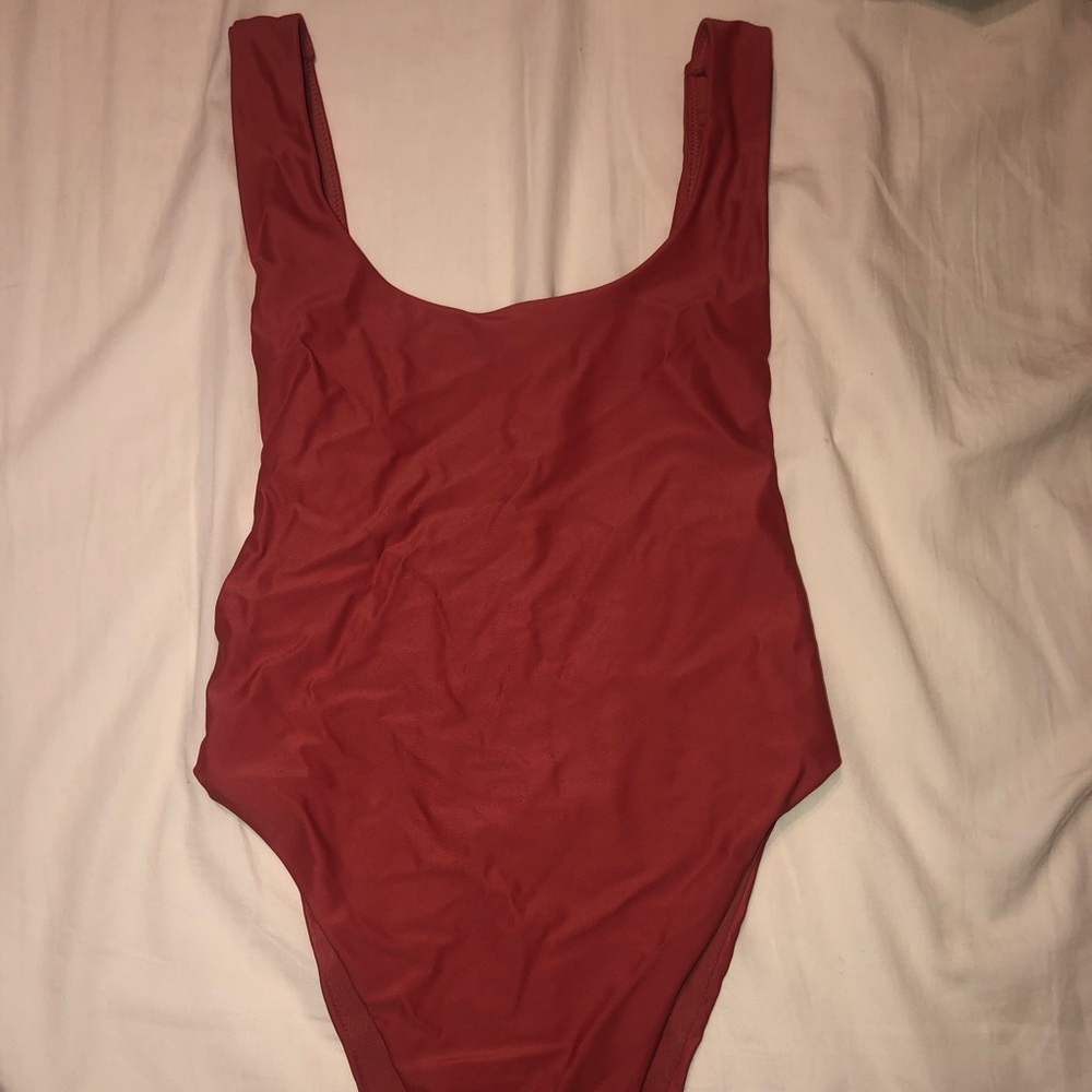 Aerie Small Orange One Piece Swimsuit